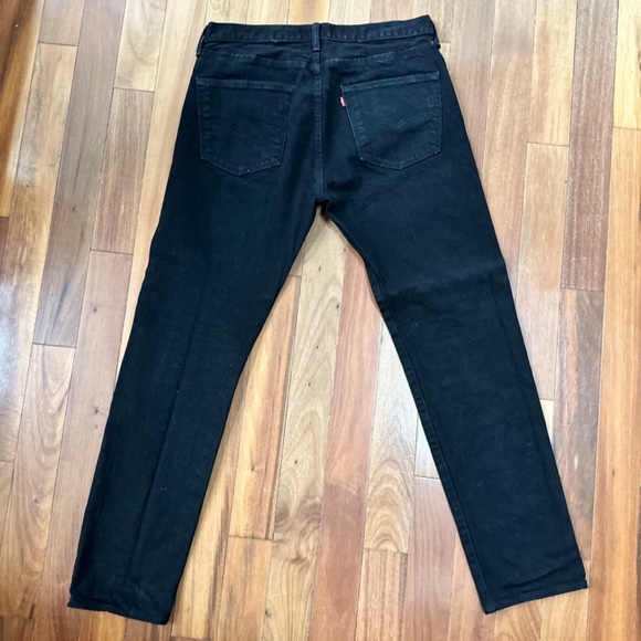 LEVI's Men's 501Tapered Black Jeans W34xL32 button fly - Picture 2 of 4